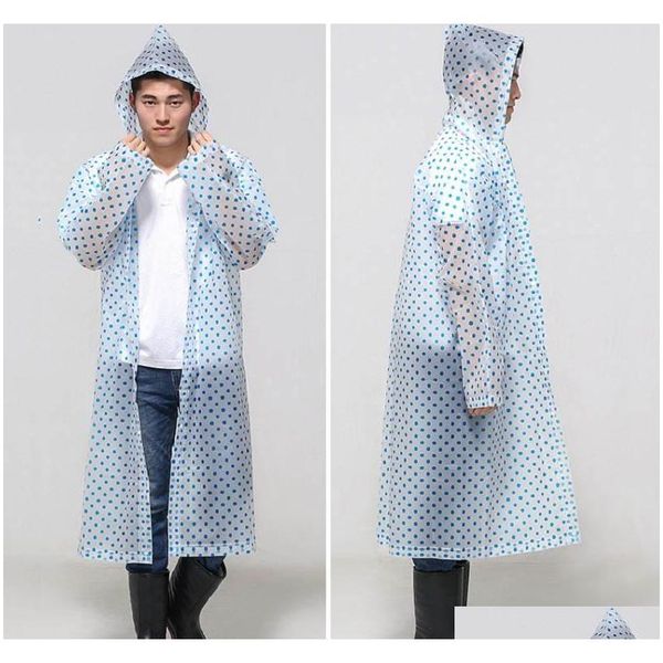 

60pcs eva dot environment safety raincoat with hood for men and women outdoor rainwear waterproof poncho over qylnij tore2010