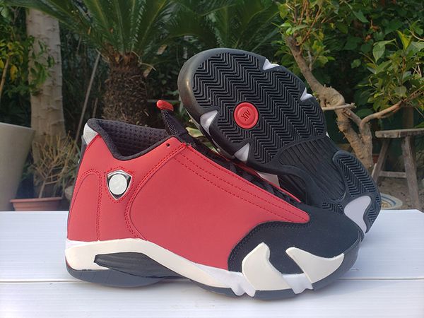 

14 gym red men basketball shoes sneaker 14s black white mens athletic sports trainer 487471 006 with box, White;red