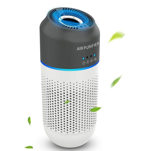 

air purifiers car purifier & mini hepa with 4-stage filtration cleaner for office, eliminates smoke, dust