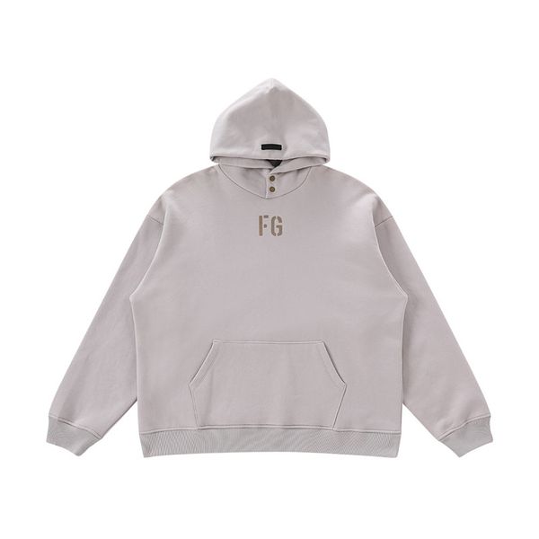 

2021fw hoodie men women 1 heavy fabric letter hooded pullover, Black