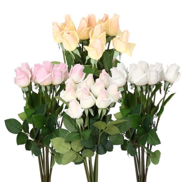 

10pcs simulation rose flowers wedding home design bouquet decors