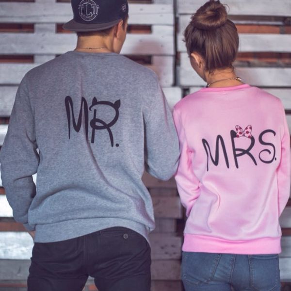 

mr mrs printed pullover hoodies couples lovers sweatshirt men women shirts hoodie casual long sleeve sudaderas mujer y200107, Black