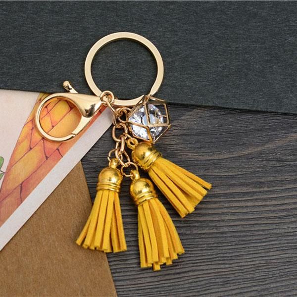 

кожаная кисточка для женской сумки charm womens keyring llaveros mujer chaveiro porte cre chaveiros sleutelhanger eh652 h wmtscl, Slivery;golden
