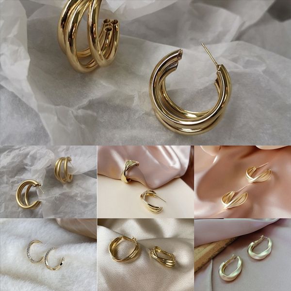 

mgtf summer mini statement women green big earrings square stone fringes earring ins wedding jewelry stud accessory gift 18k hoop, Golden