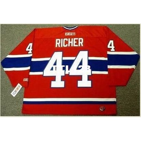 

121 #44 stephane richer montreal canadiens 1986 ccm away hockey jersey or custom any name or number retro jersey, Black
