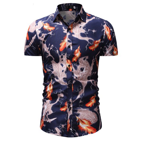

shirts printed man casual slim fashion classic men men's clothing hawaiian shirt blouse y528, White;black
