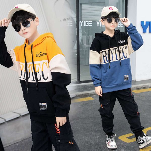 

plush boys' autumn cloth and winter sweater children's thickened warm hooded pullover, Black