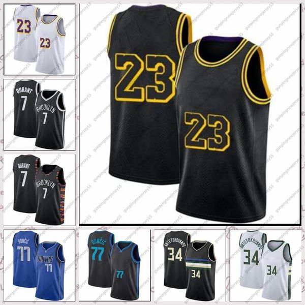 

2021 low-priced men retro basketball jersey kevinÂ7Âdurant vintage giannisÂ34Âantetokounmpo size s-2xl blue white black, Black;red