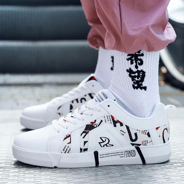 

designer shoes men black white lac-up men casual shoes leather young boys walking sneakers mens loafers lovers size 35-44 #fm6d