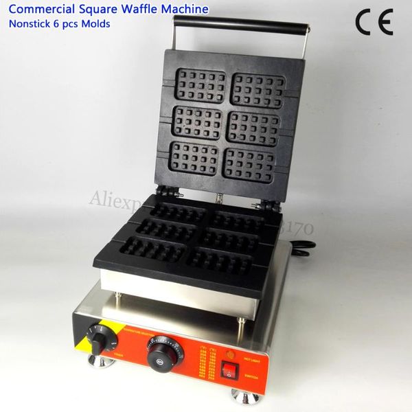 

bread makers lolly waffle machine commercial baker 6 molds card shape stainless steel 110v 220v 1500w 506