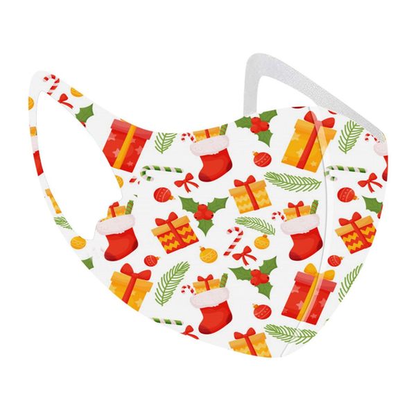 

маска для лица детская рождественская рождественская ткань маска для лица печатает дышащие многоразовые моющиеся защитные рот колпачки моющи