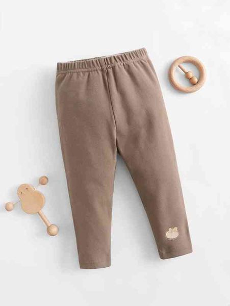 

baby embroidery detail leggings she, Blue