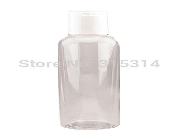 

пустые 150 мл пластиковые прозрачные бутылки, прозрачная бутылка для домашних животных с белым / черным / прозрачным крышкой для дисков пуст