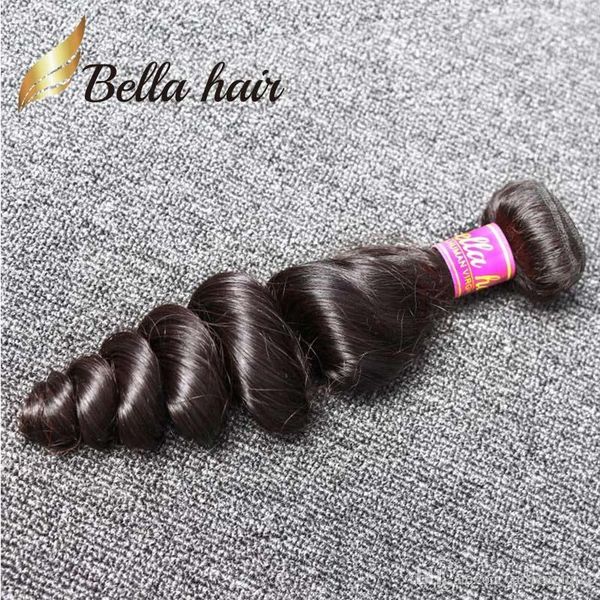 

3pcs lot indian human hair weave natural black color wavy loose wave hair weft ing