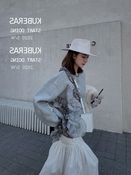 

2021 new sweater fleece the yarn lining women of solid colour rwot, Black