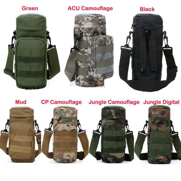 

water bottles & cages molle outdoors tactical gear bottle pouch kettle waist shoulder bag for army fans colorful bags climbing