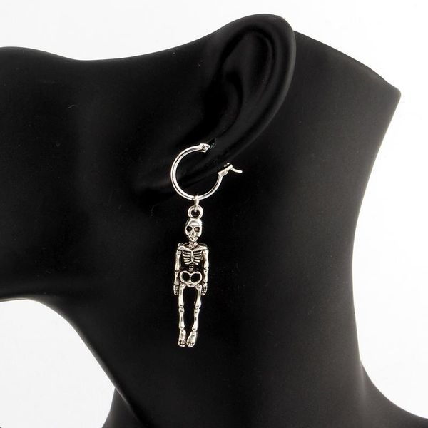 

geomee 1 prie punk style скелет скелет череп серьги down серьги винтаж металлические подвесные серьги для женщин творческая девушка подарок, Bronze;silver