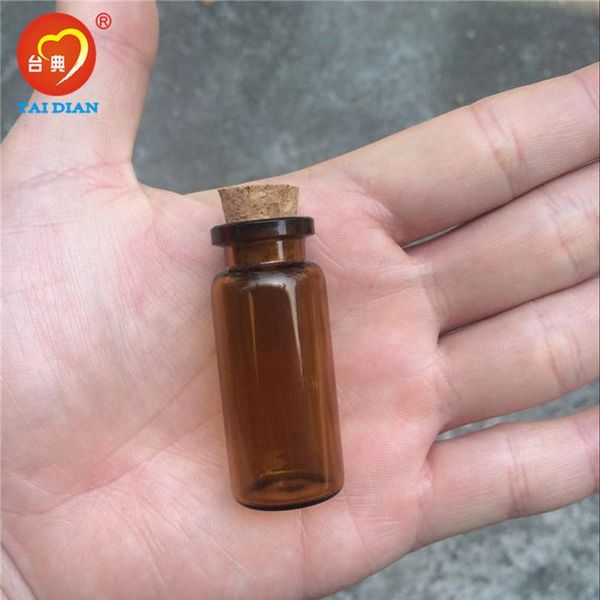 

22*50*12.5mm 10ml amber glass bottles with cork empty tiny jars cute 10ml glass corks bottle vials 100units bottle bbyaoo
