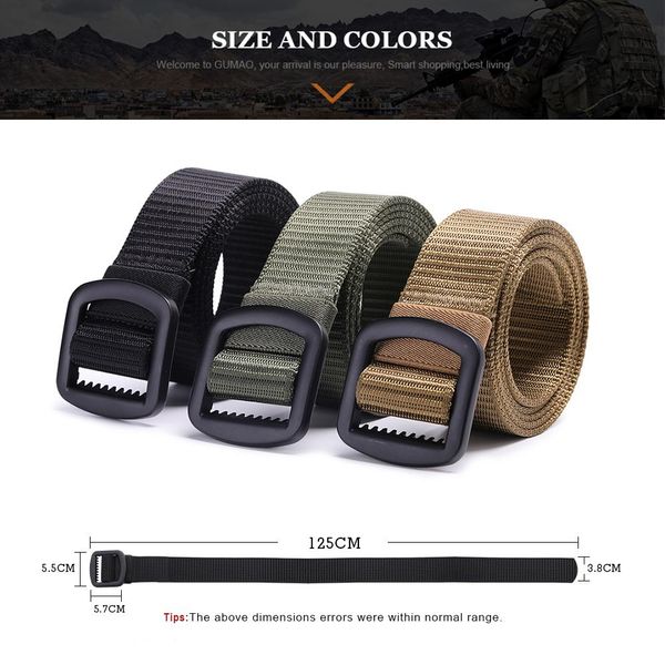 

outdoor tactical belt military waist support strap back hunting training hiking combat army gun duty metal buckle waistban men bbydtu