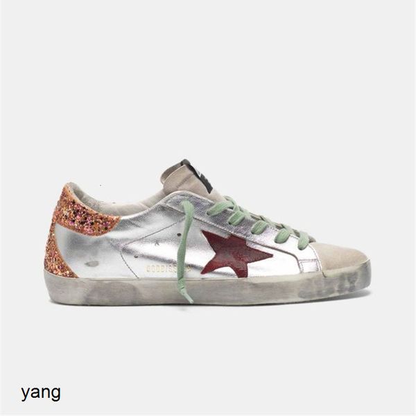 

autumn and winter new silver patent leather used small dirty shoes