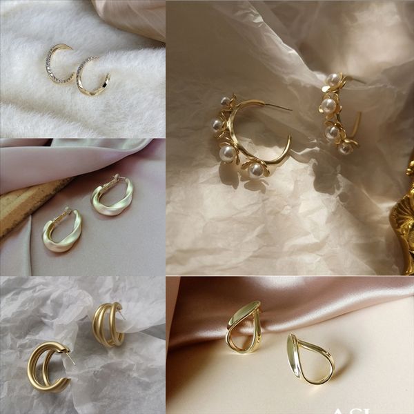 

ulrd olors real gold stud pearl popular stud brand earrings dangle earring sier lot sale, Golden