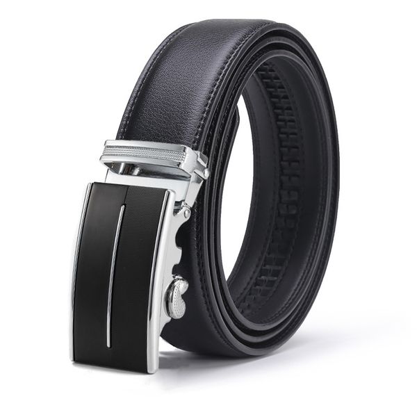 

vohio plus size 130 160cm men luxury belts leather ceinture automatic buckle business belt men black belts for men riem 3.5 wide w0107, Black;brown