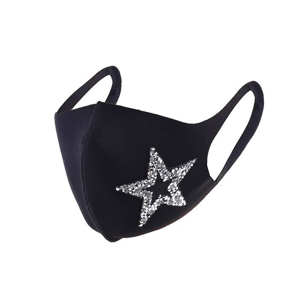 

fashion dhl shipping bling washable reusable sequins mask shiny face mouth cover anti-dust protective masks women party
