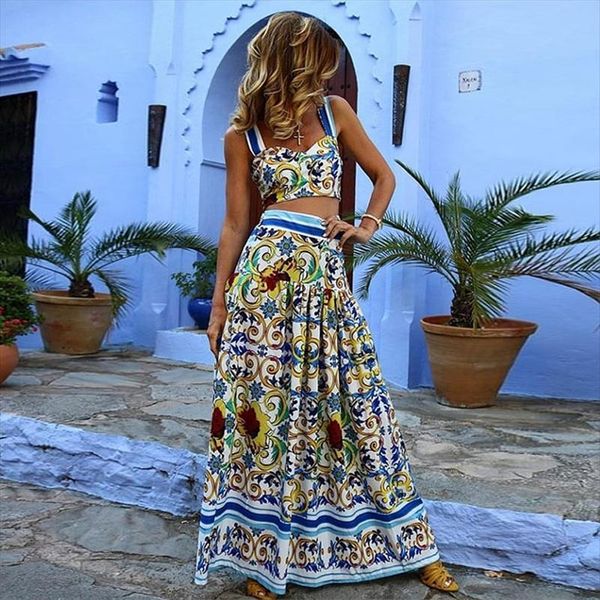 

2020 women summer long strapless dress bohemian print crop dress elegant party night vintage beach plus size 3xl, Black;gray