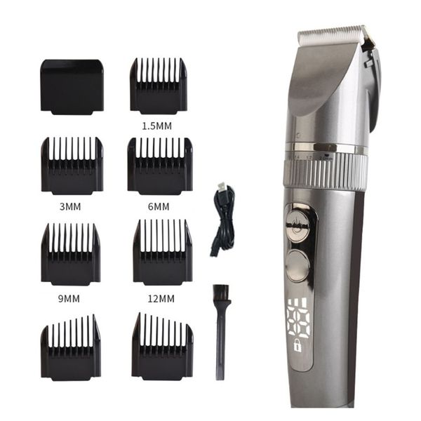 

аккумуляторный триммер для волос жк-цифровой дисплей для волос для стрижки волос с низким уровнем шума нарезка волос m7df аккумуляторный три