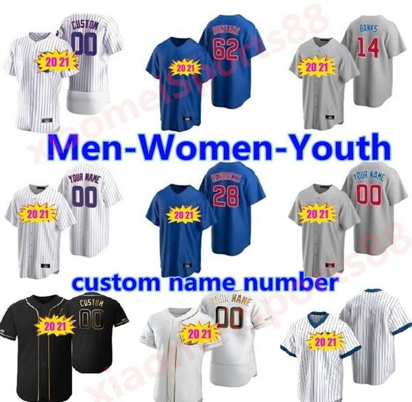 

2020 chicago anthony rizzo javier baez krisbryant kyle schwarber jason heyward david bote men women youth cubs baseball jerseys, Blue;black