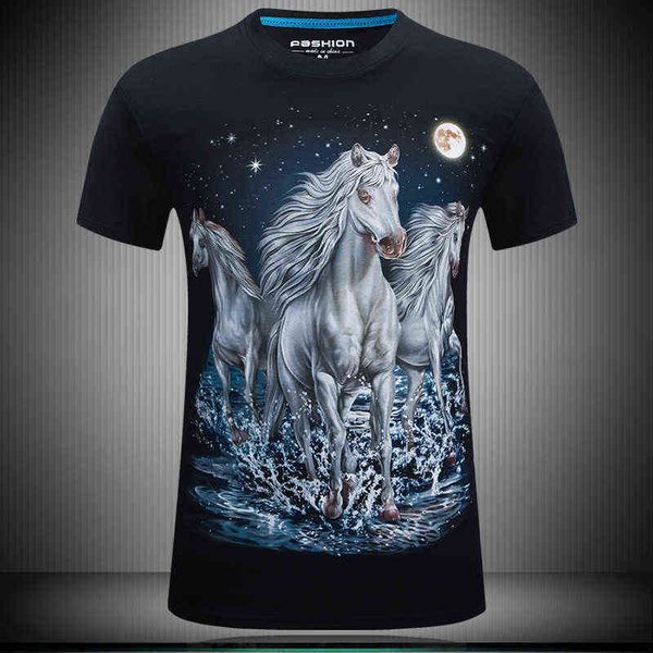 

men's t-shirts summer white 3d short sleeve personalized large, White;black