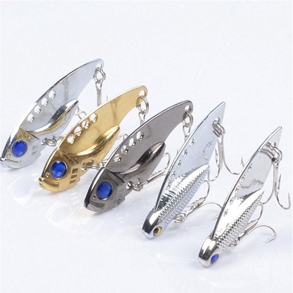 

1pcs metal vib fishing lure 11g 5.5cm vibration spoon lure crankbait artificial hard vib bait 3d eyes cicada fishin qylngm
