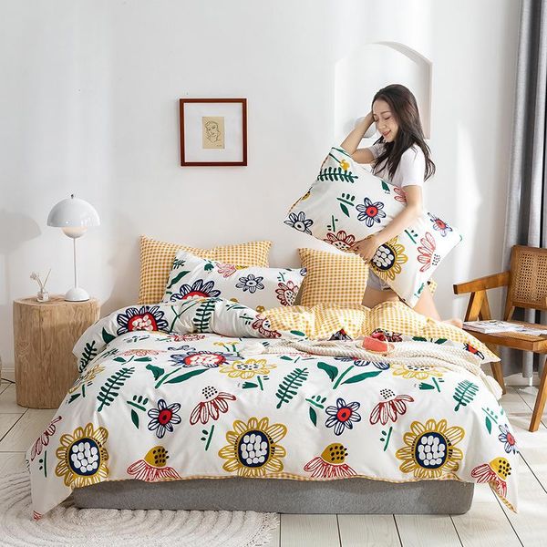 

bedding sets kawaii comforter set luxury simple cotton bed sheet quilt cover hipster strawberry