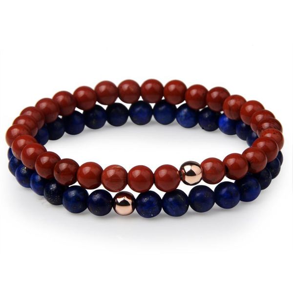 

6mm women bead for natural men stone lovers bracelet jewelry gift, Golden;silver