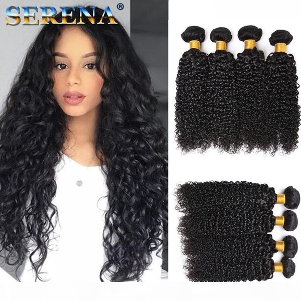 

brazilian curly weave virgin human hair bundles brazilian kinky curly hair weaves 4 bundles deep wave brazilian human hair extensions, Black
