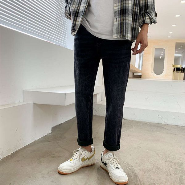 

autumn winter long jeans men's 2020 new style of black loose harlem legged pants fashion brand, Blue