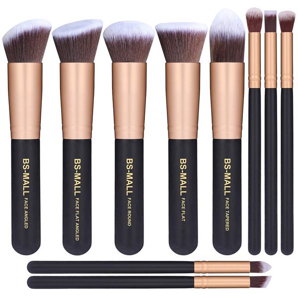 

bs-mall premium synthetic loose powder makeup brush set foundation blending brush blush eyeliner loose powder makeup brush set