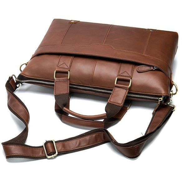 

2019 mens handbag business casual bag cow leather male business large capacity briefcase mens tote bags brown