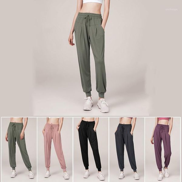 

running pants women's indoor/summer loose fit yoga jogger pant1, Black;blue