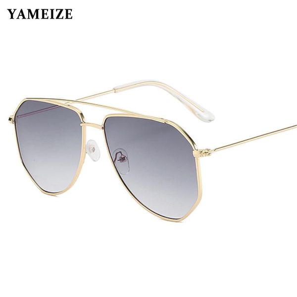 

sunglasses yameize classic pilot metal frame retro sun glasses brand designer luxury eyeglasses driving eyewear for men women, White;black