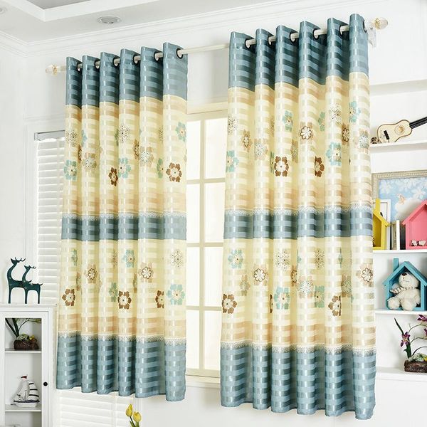 

curtain & drapes factory direct fresh garden flower shade study special curtains large price can be customized zero cut