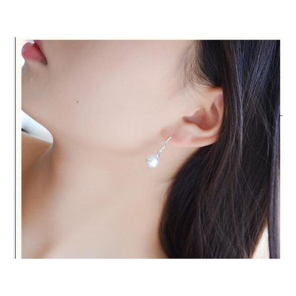 

8mm natural freshwater pearl earring natural pearl ear cuff pearl earring whole sqczbk homes2007, Silver