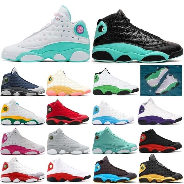 

13 13s basketball shoes aurora green black cat court purple singles day playground men shoes sneaker trainers 5.5-13fas