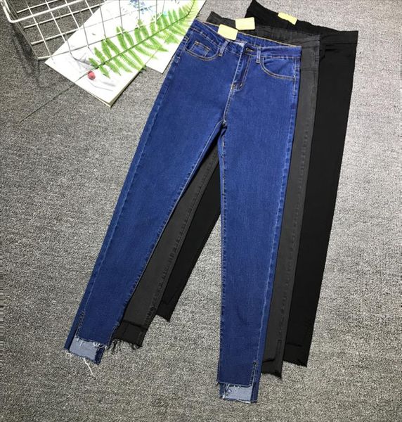 

wholesale new autumn winter selling womens fashion casual denim pants g311 drop shipping, Blue