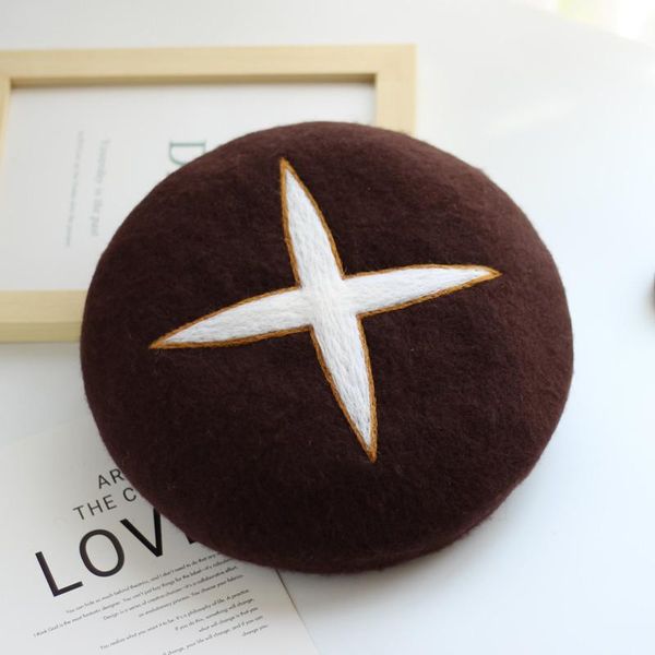 

berets wool beret hat women felt winter bean shiitake style fashion girls lady solid color slouchy hats female, Blue;gray