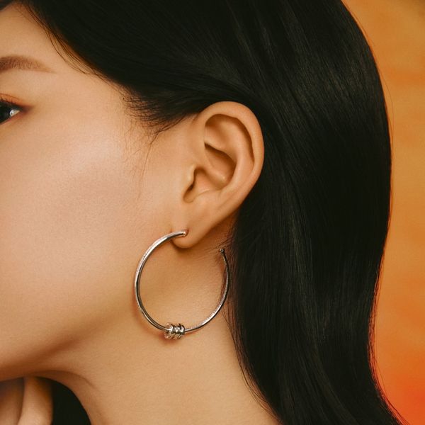 

bmv big earring 18k gold plated stud fine jewelry 925 sterling silver luxury brand designer official reproductions earrings stud gift for gi, Golden;silver