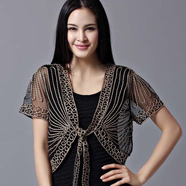 

new summer wild perspective small shawl chiffon lace cardigan gauze lacing boleros fashion womens clothing ing, Black;brown