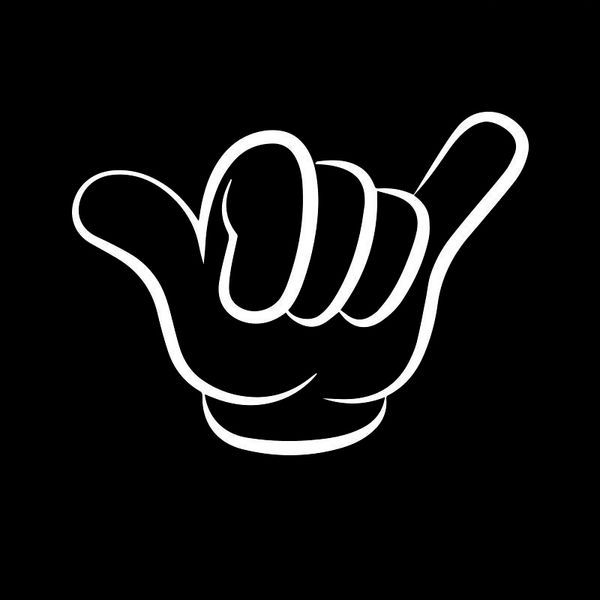 

finger gesture applique car window decoration personality waterproof applique black/white, 10cm*8cm