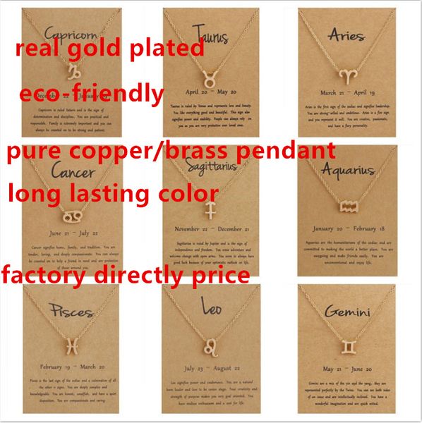 

2020 новая мода зодиака 12 созвездие астрология зодиака звезда virgo libra real gold eco латунные медь длительное ожерелье подарки для женщи, Silver