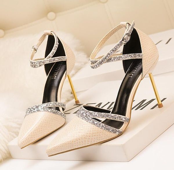 

new platform peep woman naked women heels high fashion wedding shoes 696- ts9s, Black